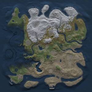 Thumbnail Rust Map: Procedural Map, Size: 4000, Seed: 984626418, 16 Monuments