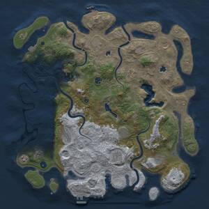 Thumbnail Rust Map: Procedural Map, Size: 4500, Seed: 1446287397, 16 Monuments