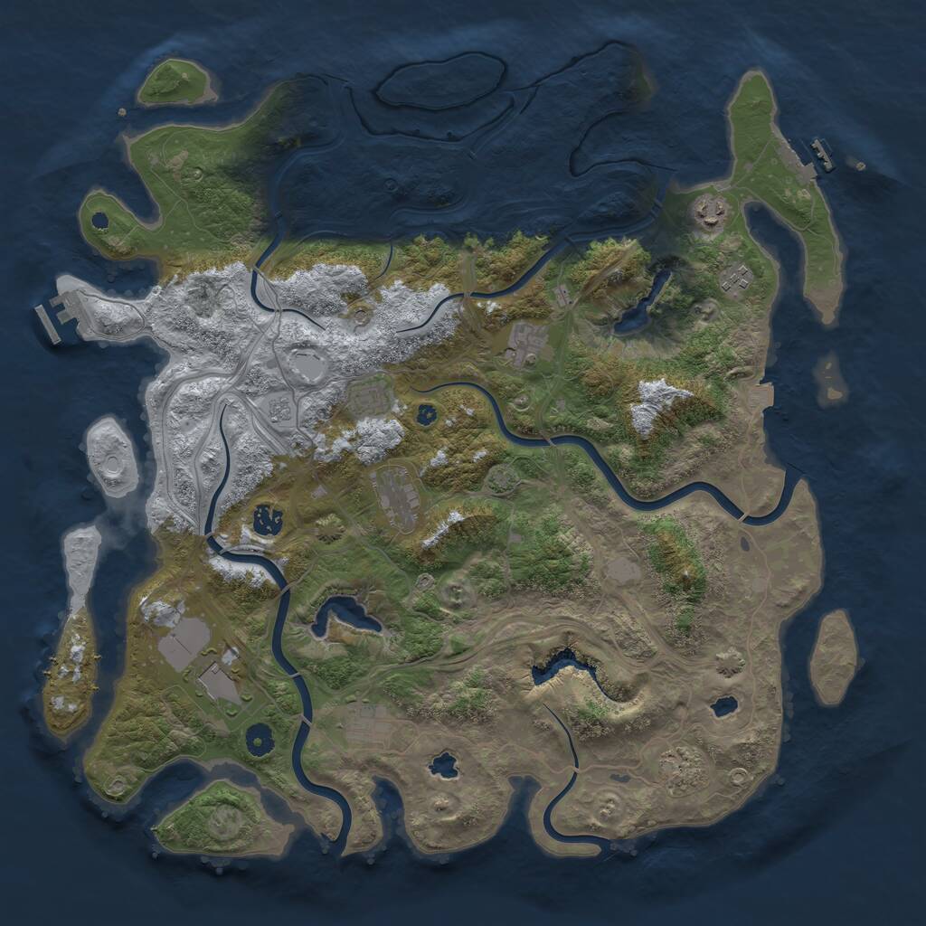 Rust Map: Procedural Map, Size: 4500, Seed: 67212405, 15 Monuments
