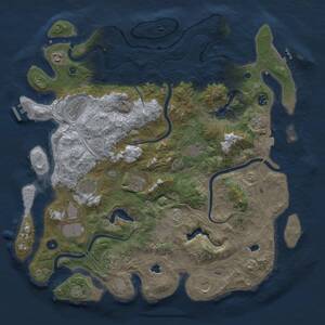 Thumbnail Rust Map: Procedural Map, Size: 4500, Seed: 67212405, 17 Monuments