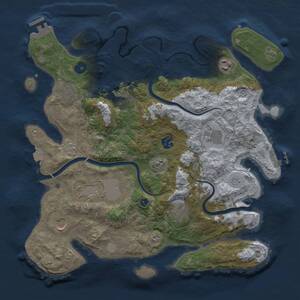 Thumbnail Rust Map: Procedural Map, Size: 3700, Seed: 1199943466, 15 Monuments