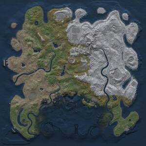 Thumbnail Rust Map: Procedural Map, Size: 5000, Seed: 991291837, 17 Monuments