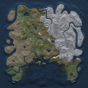 Thumbnail Rust Map: Procedural Map, Size: 4500, Seed: 898495161, 16 Monuments