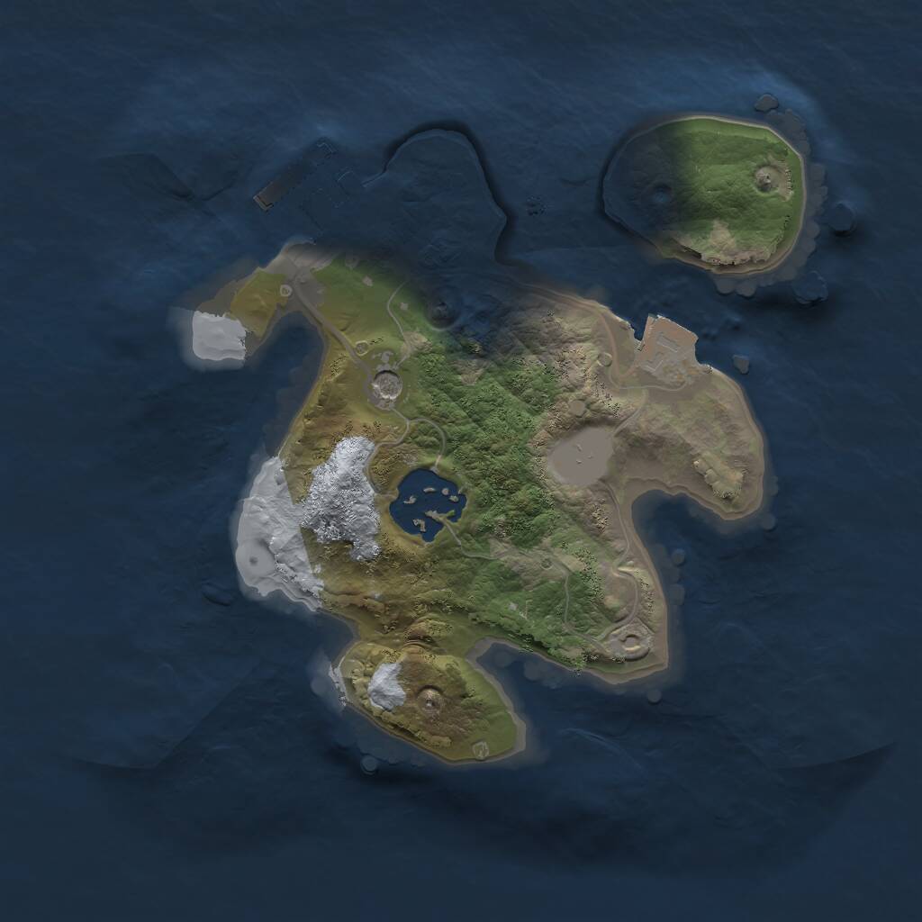 Rust Map: Procedural Map, Size: 2000, Seed: 333665475, 4 Monuments