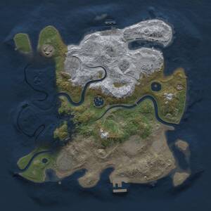 Thumbnail Rust Map: Procedural Map, Size: 3200, Seed: 1874529450, 13 Monuments