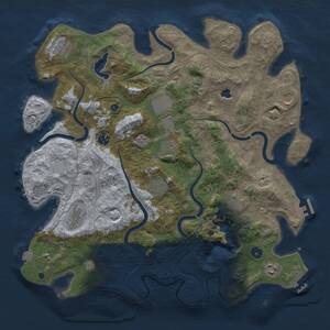 Thumbnail Rust Map: Procedural Map, Size: 4250, Seed: 1334201761, 17 Monuments