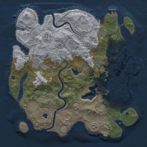Thumbnail Rust Map: Procedural Map, Size: 4000, Seed: 45325326, 17 Monuments