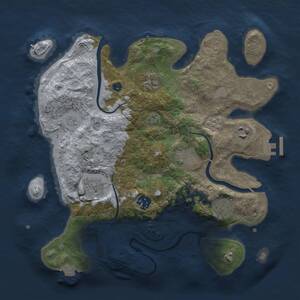 Thumbnail Rust Map: Procedural Map, Size: 3250, Seed: 1160, 12 Monuments