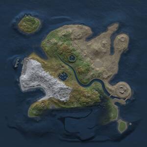 Thumbnail Rust Map: Procedural Map, Size: 2500, Seed: 632141079, 7 Monuments
