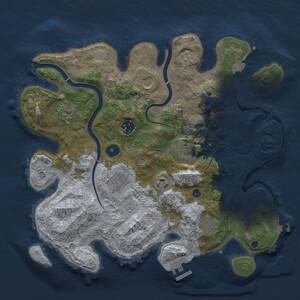 Thumbnail Rust Map: Procedural Map, Size: 3500, Seed: 805861044, 14 Monuments