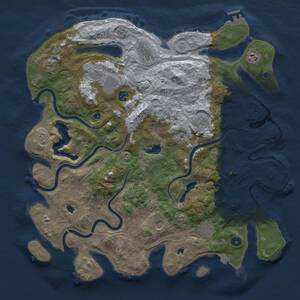 Thumbnail Rust Map: Procedural Map, Size: 4500, Seed: 2069532725, 15 Monuments