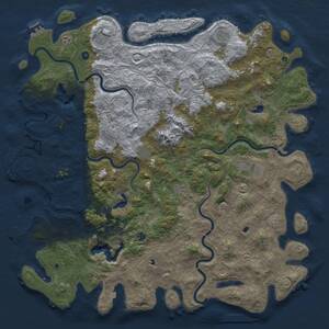 Thumbnail Rust Map: Procedural Map, Size: 6000, Seed: 336, 17 Monuments