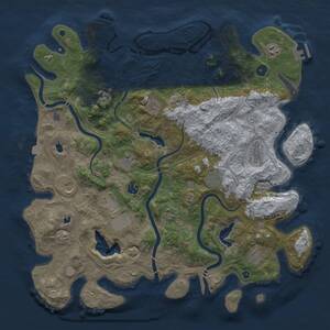 Thumbnail Rust Map: Procedural Map, Size: 4500, Seed: 318885147, 17 Monuments