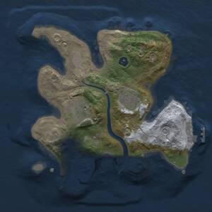Thumbnail Rust Map: Procedural Map, Size: 2250, Seed: 1428909355, 6 Monuments