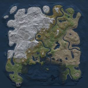Thumbnail Rust Map: Procedural Map, Size: 4500, Seed: 304186188, 16 Monuments