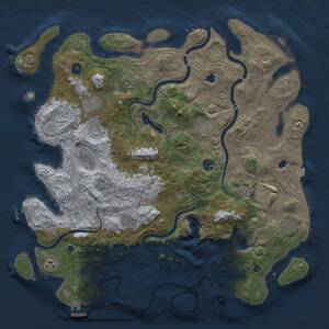 Thumbnail Rust Map: Procedural Map, Size: 4500, Seed: 1601498182, 17 Monuments