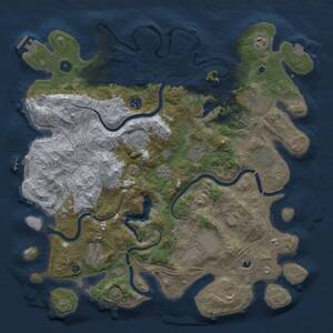 Thumbnail Rust Map: Procedural Map, Size: 4250, Seed: 862419781, 16 Monuments