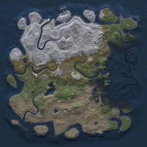 Thumbnail Rust Map: Procedural Map, Size: 4500, Seed: 257466646, 16 Monuments