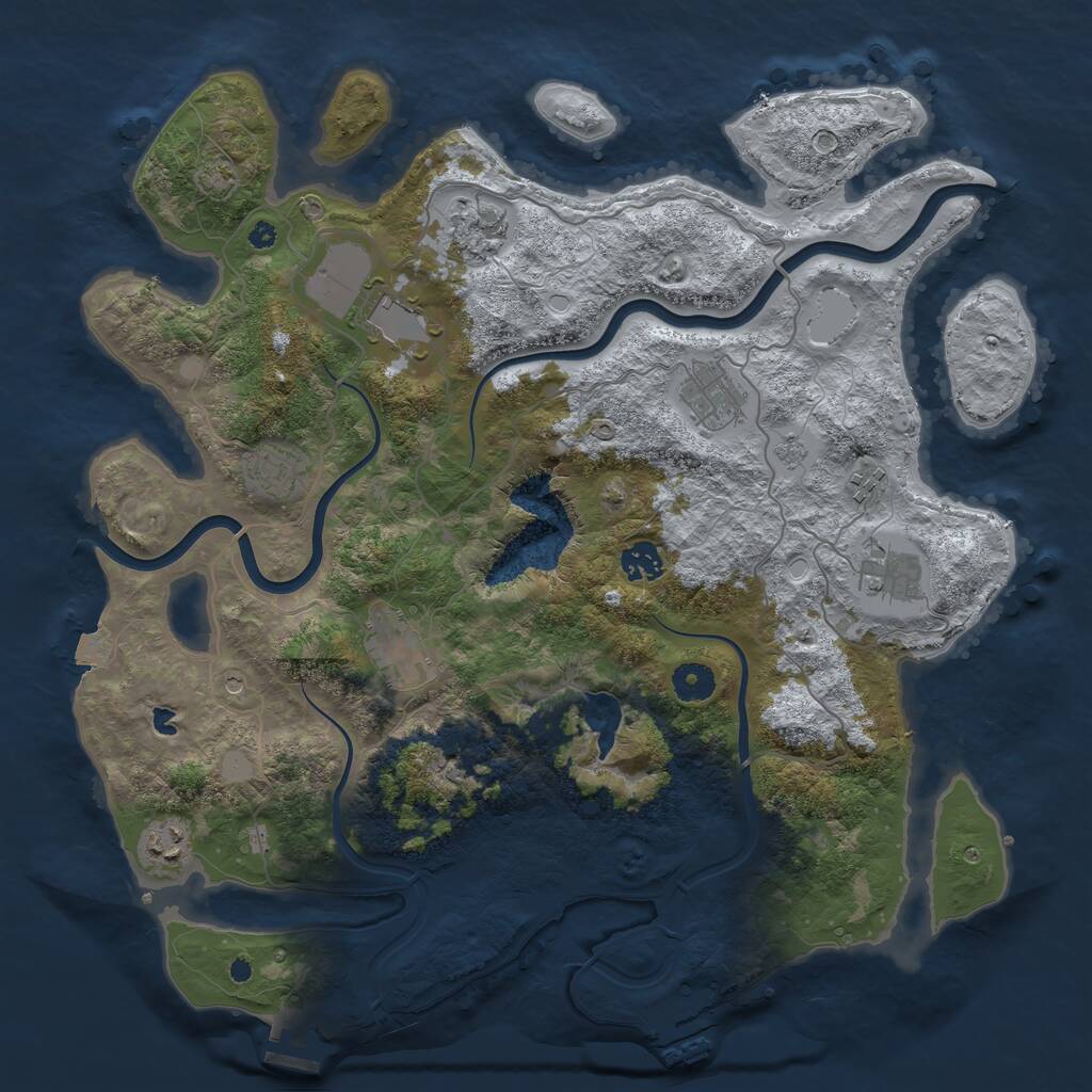 Rust Map: Procedural Map, Size: 4000, Seed: 15325, 15 Monuments