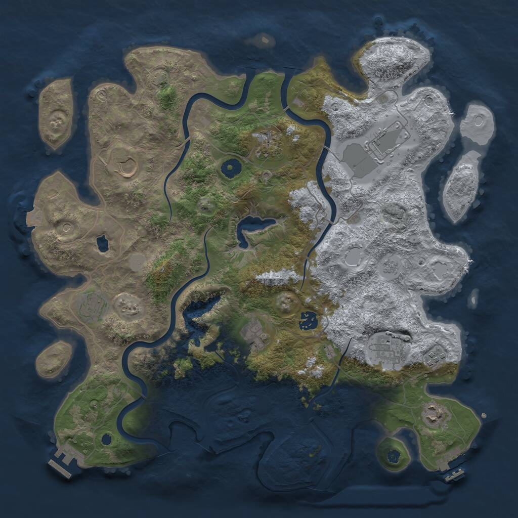 Rust Map: Procedural Map, Size: 4000, Seed: 246451264, 15 Monuments