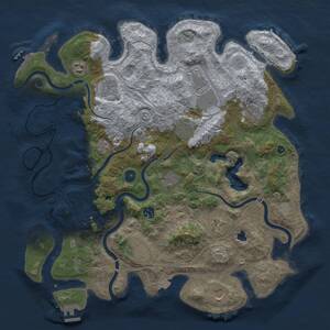 Thumbnail Rust Map: Procedural Map, Size: 4250, Seed: 666666, 17 Monuments