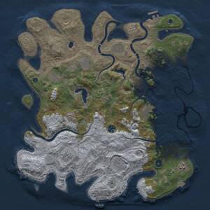 Thumbnail Rust Map: Procedural Map, Size: 4250, Seed: 624121883, 16 Monuments