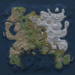 Thumbnail Rust Map: Procedural Map, Size: 3500, Seed: 2115024302, 15 Monuments