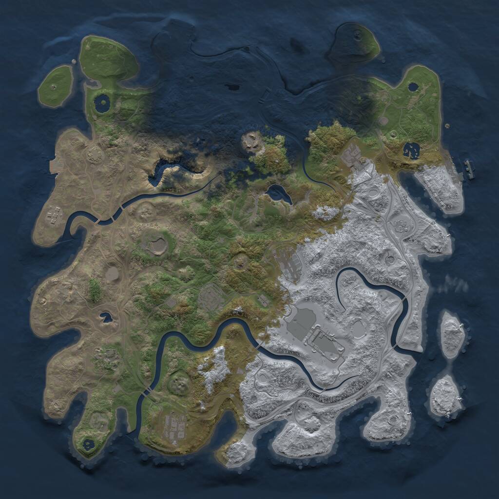 Rust Map: Procedural Map, Size: 4300, Seed: 89482495, 16 Monuments