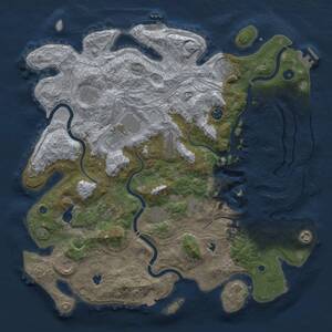 Thumbnail Rust Map: Procedural Map, Size: 4500, Seed: 117209929, 17 Monuments