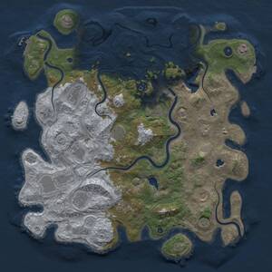 Thumbnail Rust Map: Procedural Map, Size: 4500, Seed: 181948106, 17 Monuments