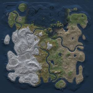 Thumbnail Rust Map: Procedural Map, Size: 4500, Seed: 181948106, 15 Monuments