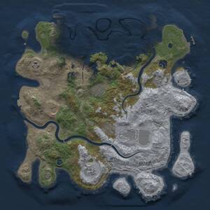 Thumbnail Rust Map: Procedural Map, Size: 3750, Seed: 965132572, 15 Monuments
