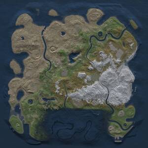Thumbnail Rust Map: Procedural Map, Size: 4500, Seed: 268941353, 17 Monuments