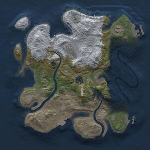 Thumbnail Rust Map: Procedural Map, Size: 3000, Seed: 1632272296, 11 Monuments