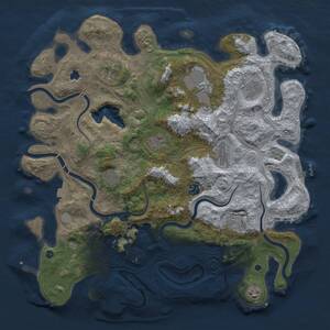 Thumbnail Rust Map: Procedural Map, Size: 4250, Seed: 160909955, 16 Monuments