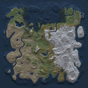Thumbnail Rust Map: Procedural Map, Size: 4500, Seed: 60559155, 17 Monuments