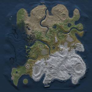 Thumbnail Rust Map: Procedural Map, Size: 3800, Seed: 56555, 16 Monuments