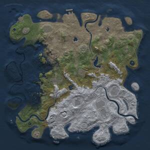 Thumbnail Rust Map: Procedural Map, Size: 4500, Seed: 181133495, 17 Monuments