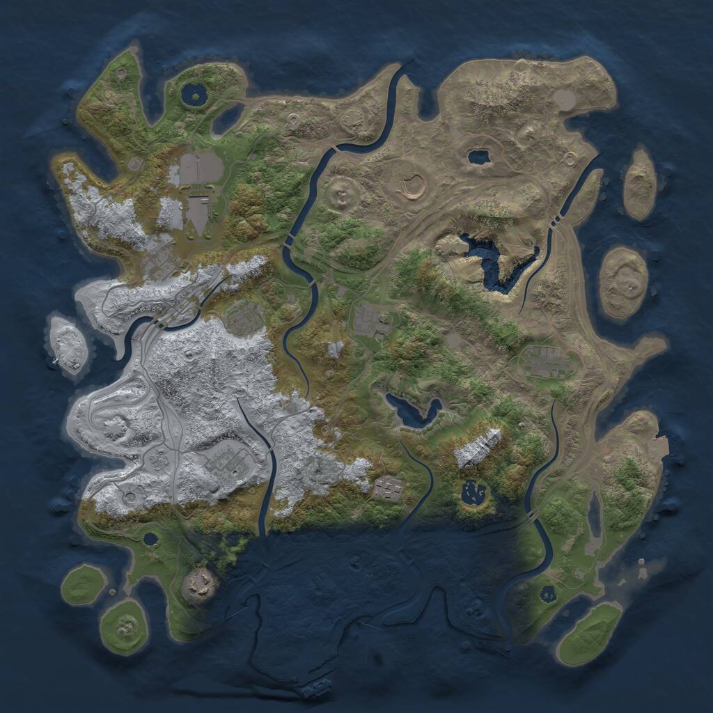 Rust Map: Procedural Map, Size: 4250, Seed: 94715, 15 Monuments