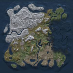 Thumbnail Rust Map: Procedural Map, Size: 4250, Seed: 1289664119, 15 Monuments
