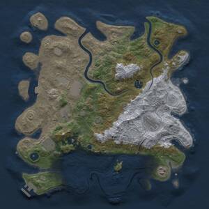 Thumbnail Rust Map: Procedural Map, Size: 3750, Seed: 311280236, 13 Monuments