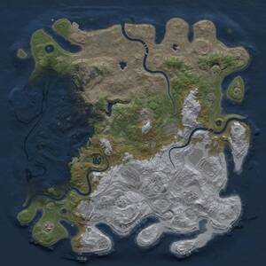 Thumbnail Rust Map: Procedural Map, Size: 4500, Seed: 984802137, 17 Monuments