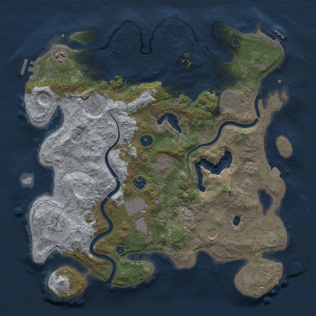 Rust Map: Procedural Map, Size: 4000, Seed: 1137756793, 15 Monuments