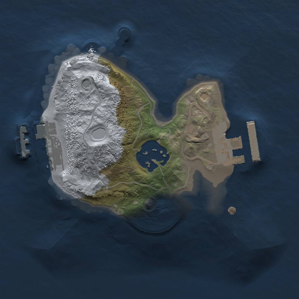 Rust Map: Procedural Map, Size: 1500, Seed: 34563467, 4 Monuments