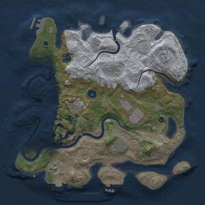 Thumbnail Rust Map: Procedural Map, Size: 3500, Seed: 758991454, 15 Monuments