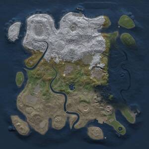 Thumbnail Rust Map: Procedural Map, Size: 3500, Seed: 94812040, 15 Monuments