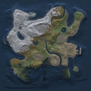 Thumbnail Rust Map: Procedural Map, Size: 2700, Seed: 17, 10 Monuments