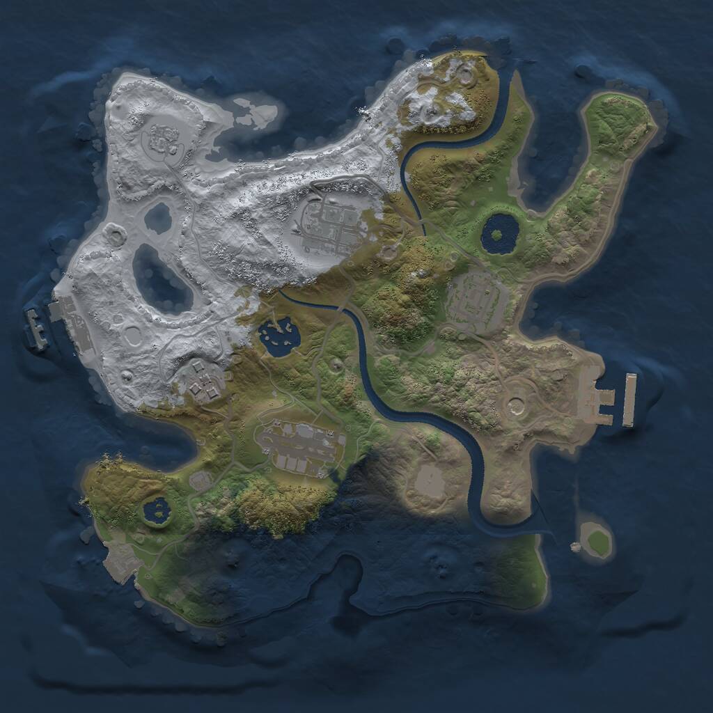 Rust Map: Procedural Map, Size: 2700, Seed: 17, 10 Monuments