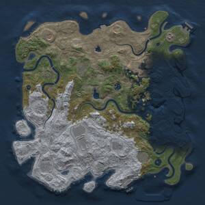 Thumbnail Rust Map: Procedural Map, Size: 4400, Seed: 483479326, 17 Monuments