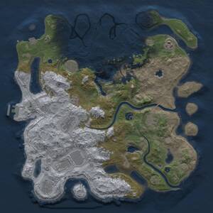 Thumbnail Rust Map: Procedural Map, Size: 4000, Seed: 765718768, 14 Monuments